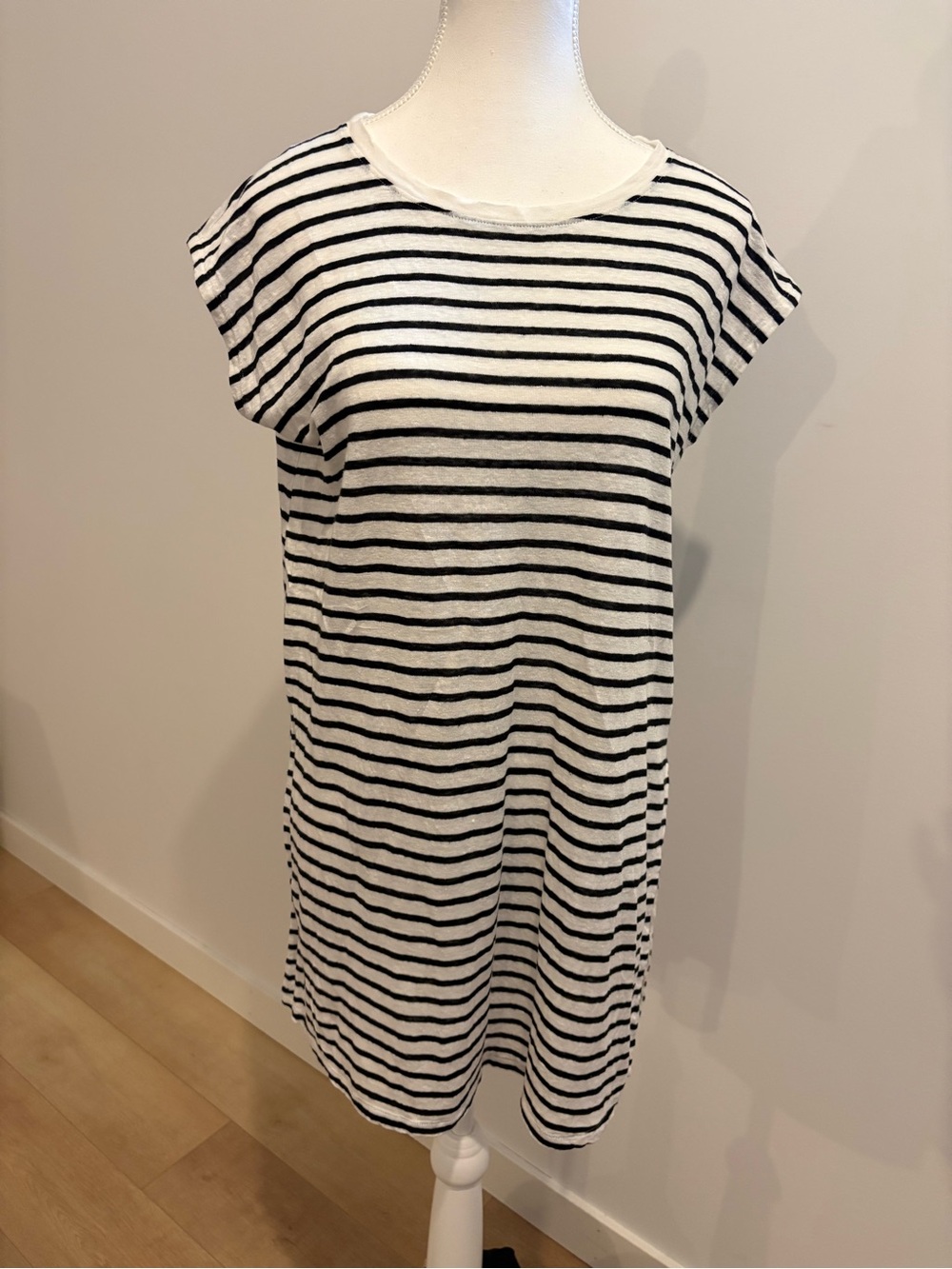 Eileen Fisher Black and White Striped Tunic